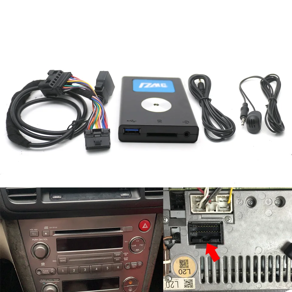 pre Subaru Forester Outback Impreza Tribeca 20 PIN CD Changer DMC Digital Bluetooth 5 USB AUX Adapter pre kenwood car rádio Head