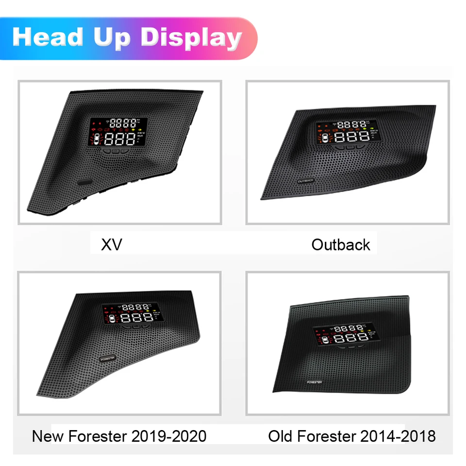 Pre Subaru Forester/XV/Outback 2014-2023 Elektronické príslušenstvo CAR HLAVY UP DISPLATH HUD SAFE Driving Screen System Alarm