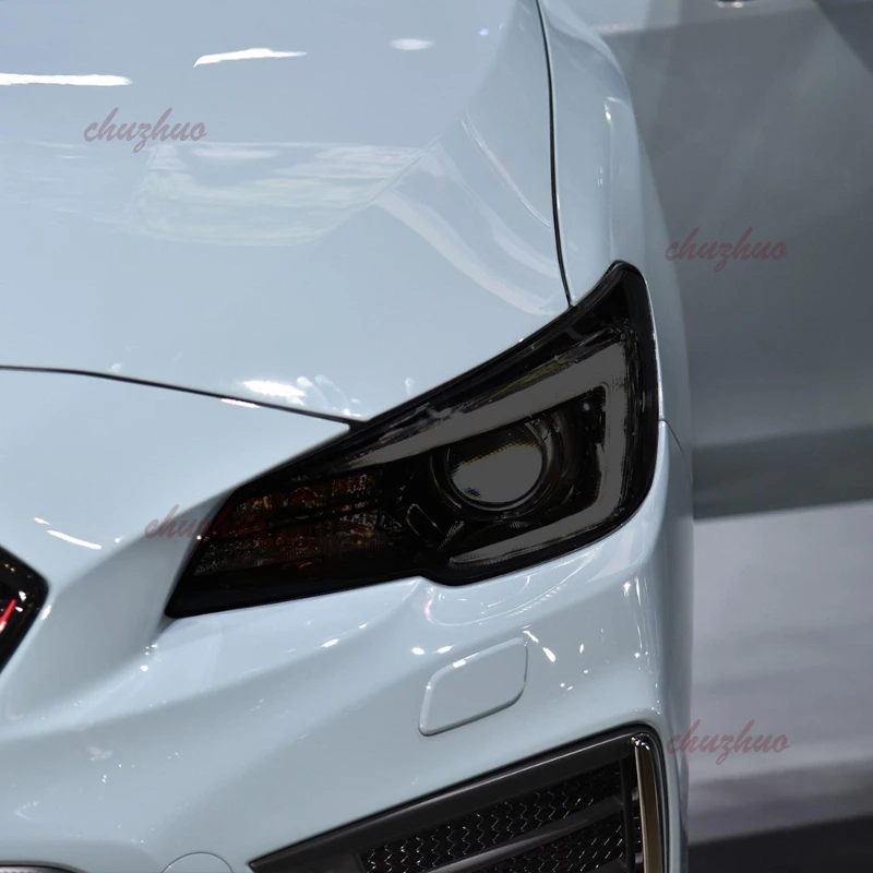 Pre Subaru WRX 2015-on 2ks auta Svetlomety Ochranné filmové svetlomet Smoke Black Transparent TPU nálepka TPU
