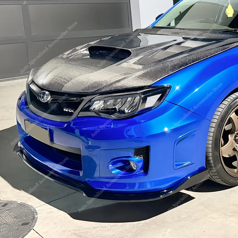 Pre Subaru WRX STI MK3 GR 2011-2014 Facelift Gloss Black ABS Predný nárazník Spitler Splitter Difuser Difuser Diftofit BodyKits ladenie
