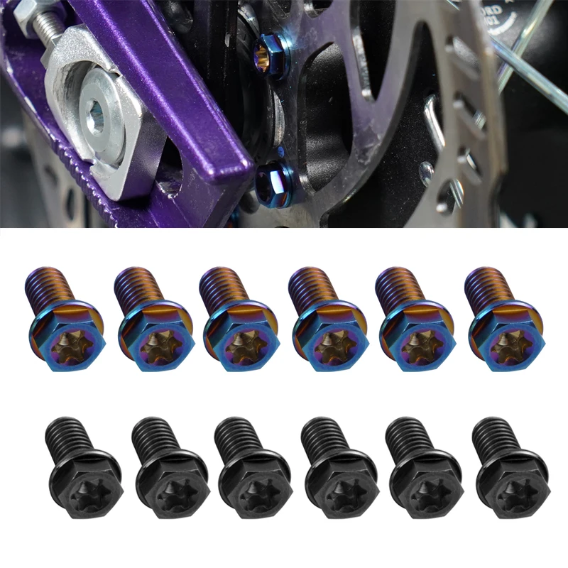 Pre Surron Light Bee x 6pcs M6x13 Zadná brzdová podložka skrutky Svetlá včela včela L1E Segway X160 X260 Elektrická nečistota