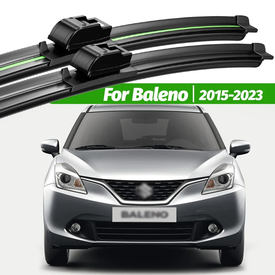 Pre Suzuki Baleno 2015-2023 2ks predné čepeľové čepele 2016 2017 2018 2019 2020 2021 2022 2022 Černé okenné príslušenstvo