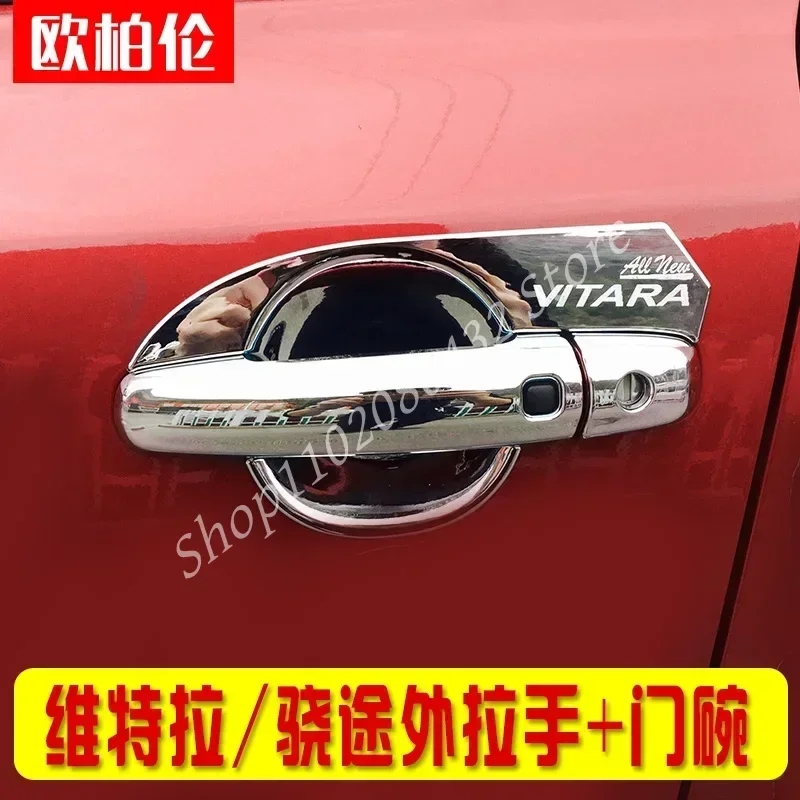 Pre Suzuki Grand Vitara 2006 2007 2008 2009 2010 2012 2012-2015, chrómová rukoväť kľučky Catch Cover Cover Cap Capsories 10k Fit