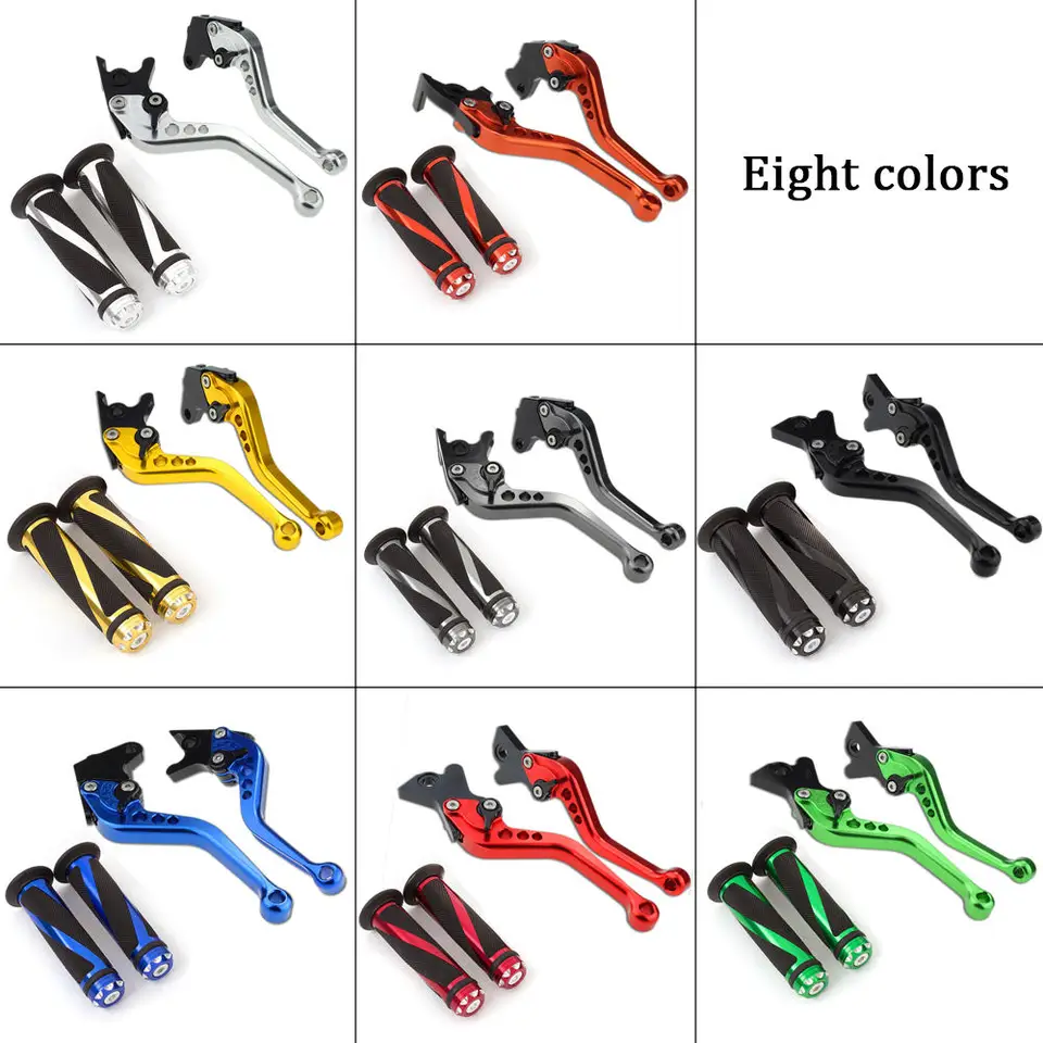 Pre Suzuki GSX600F 1992-2006 GSX750F GSX 750F 1989-2006 Krátka nastaviteľná páky a rukoväte s rukoväťami rukoväte motocyklovej brzdovej spojky a páky rukoväte