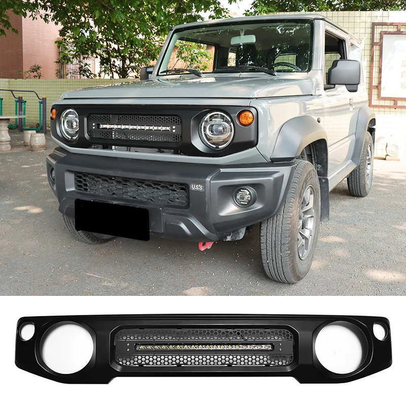 Pre Suzuki Jimny JB64 JB74 2019 2020 2021 2022 2023 2024 Predný grilový závod s LED žiarovkou auta obličky mriežky mriežky mriežky