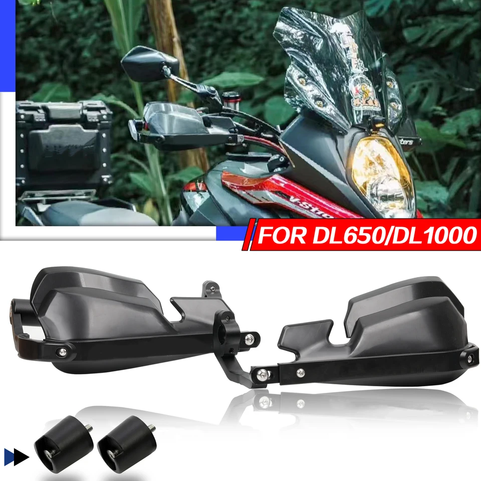 Pre Suzuki V-Strom DL1000 DL650 XT Motocykel Nová hliníková zliatina Handguard Shield Ochrana ručného ochrancu čelného skla