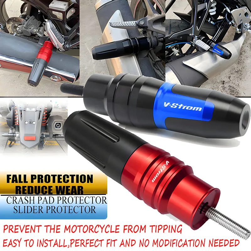 Pre Suzuki V-Strom V-Strom650 V Strom 650 Motocykel CNC hliníkový výfukový rám výfukových sklzov zlyhaných vankúšikov Falling Protector New