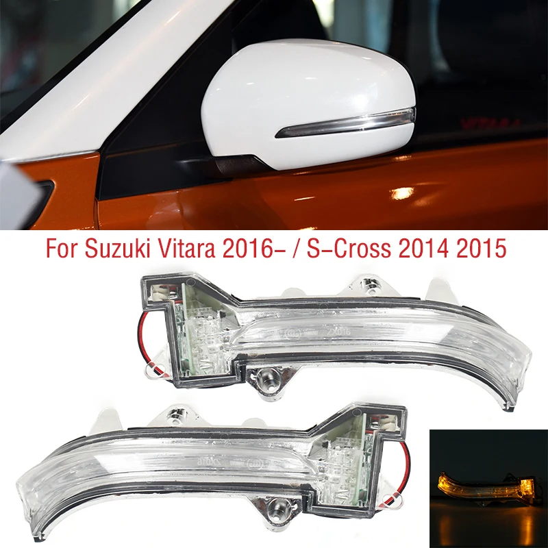 Pre Suzuki Vitara 2016- / S-Cross 2014 2015 CAR OUCION WING DORKOVÉ Zrkadlo Otočenie signálu SILGLE SVETOVÉ ZÁRUKY ZÁRUKA SVETLA SAMP