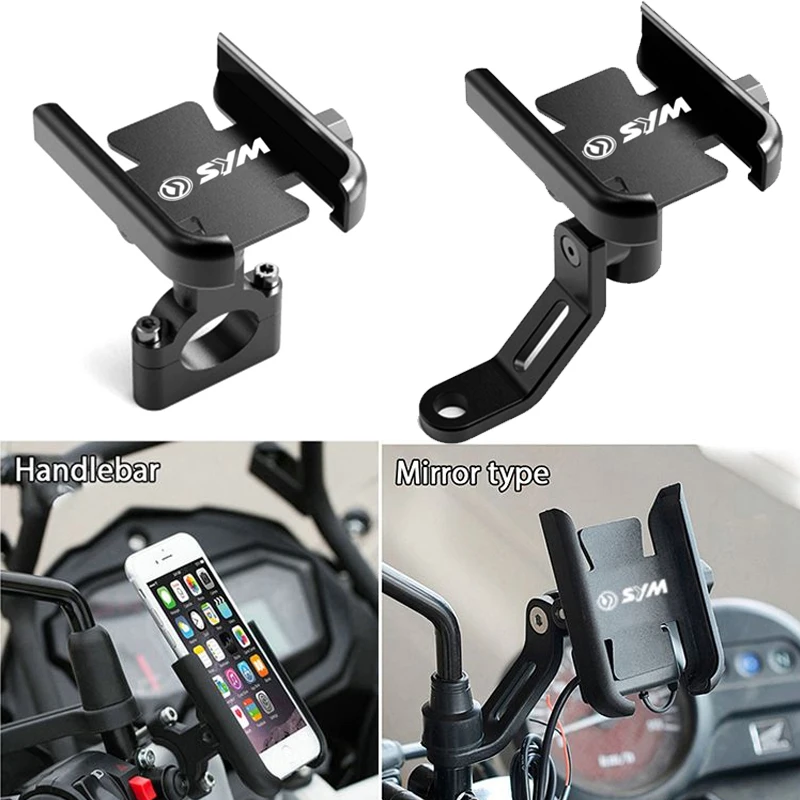 Pre Sym MaxSym 400 600 TL500 Cruisym 125 180 300 Jet 14 125 GTS 250I 300I Motocykel Zrkadro zrkadlového držiaka mobilných telefónov Držiak stojan