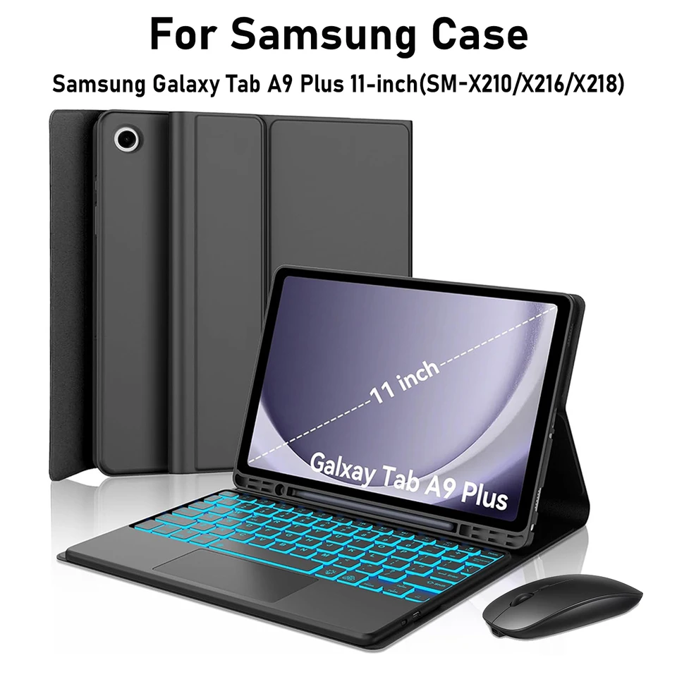 Pre tab galaxy Samsung Galaxy A9 plus 11 palcov, puzdro na klávesnicu pre tab galaxie Samsung Galaxy A9+ 11 palca SM-X210/X216/X218