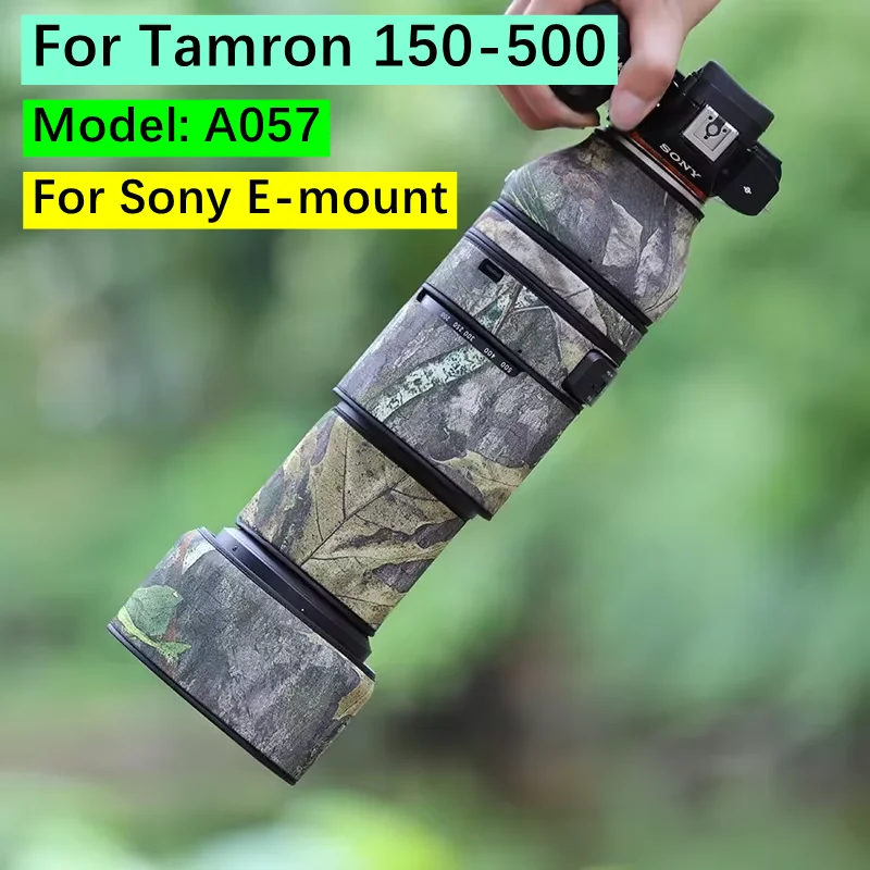 Pre Tamron 150-500 mm F5-6.7 DI III VC VXD A057 (pre Sony) Objektív maskovacia kabát Rain Cover Dažďový kryt ochranné puzdro Nylon nylon