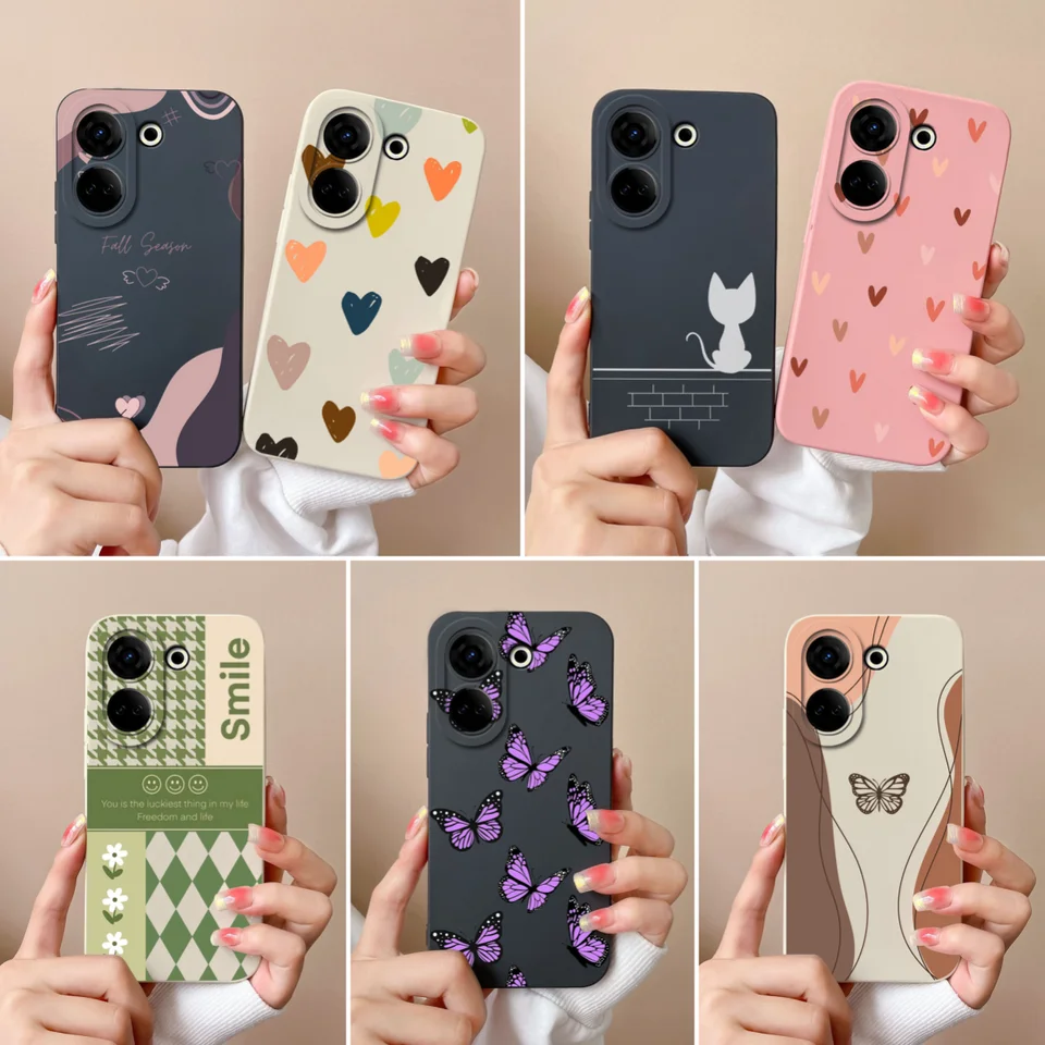 Pre Tecno Camon 20 Pro 4G 5G Case Fashion Liquid Silikone Ochrana Tefle Telefón pre Camon 20 Premier Camon20 20Pro Funda