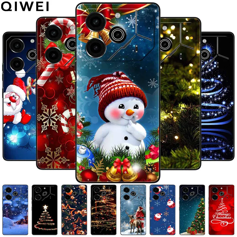 Pre Tecno preds 6 Pro Case Silicon TPU Vianočné puzdrá pre Tecno povA6 povA 6 Neo 6pro 6neo ochrana Soft Cover Povar6pro