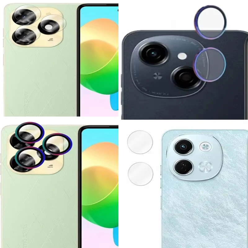 Pre Tecno Spark 20 Pro 4G 20C 20p GO 1 Protect Camera Objektív temperovanej sklenenej uzáveru zadná kamera Ochranný kryt Oddelený tvrdý film