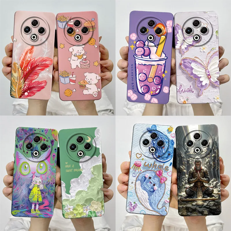 Pre Tecno Spark 30 4G KL6 Puzdro na telefón Silikón Sladko maľované škrupinové karikatúry Funda Lovely Printed Ochranné puzdro Coque Coque