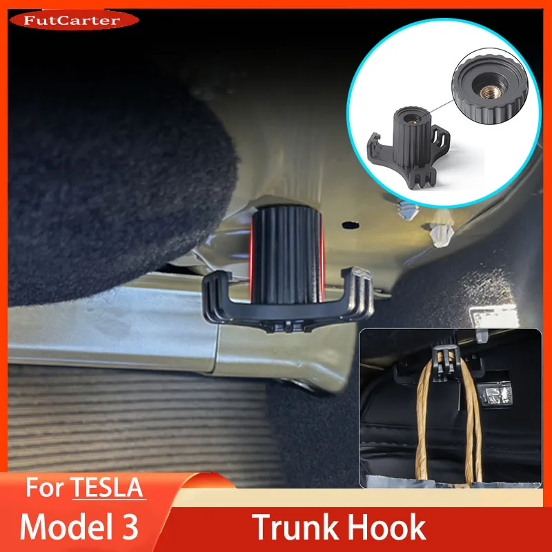 Pre Tesla Model 3 2017-2024 Kmeň Hook Grocery Bag Hook CAR prívesok príslušenstvo príslušenstvo batožina