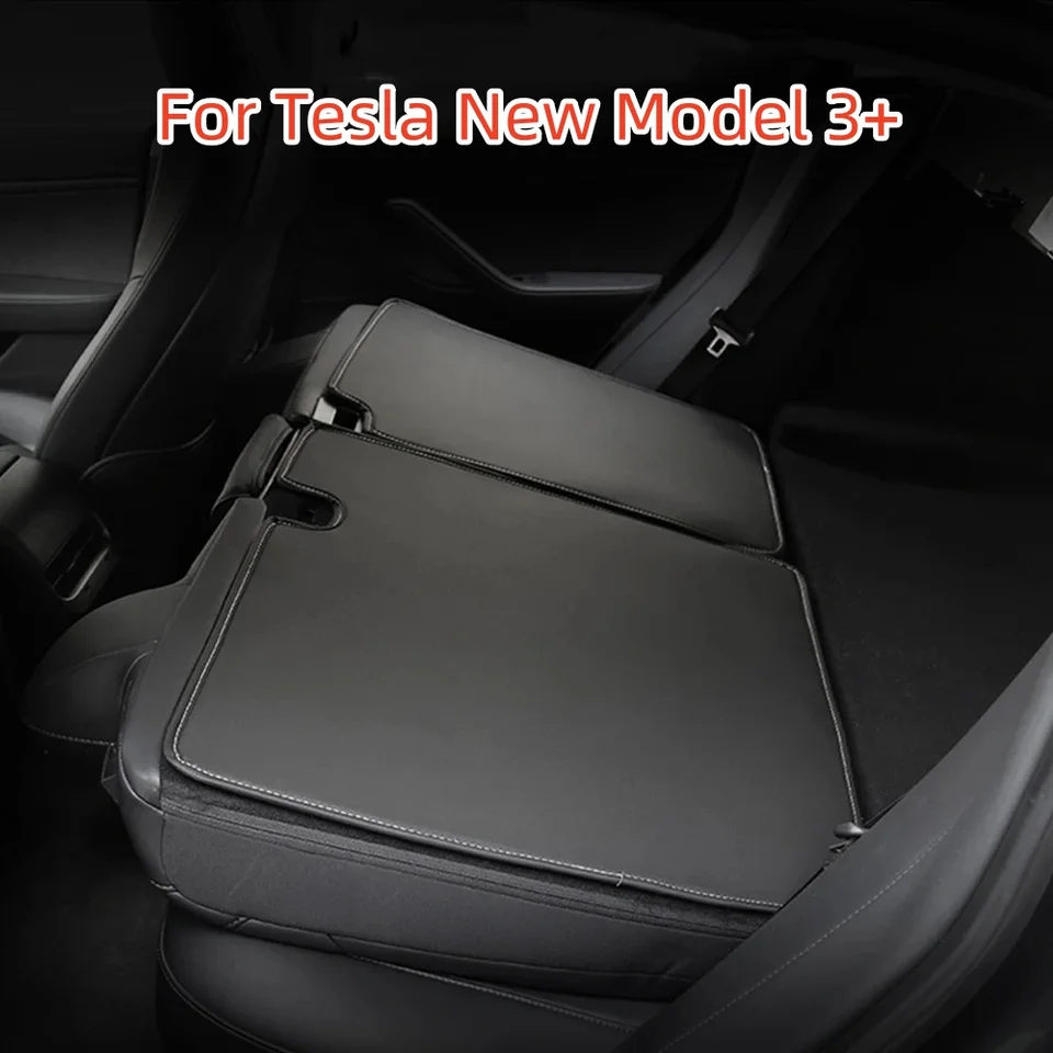 Pre Tesla Model 3 Highland 2024 Kožený kmeň zadný chrbát sedadla proti poskakočke Ochrana Ochrana Mat