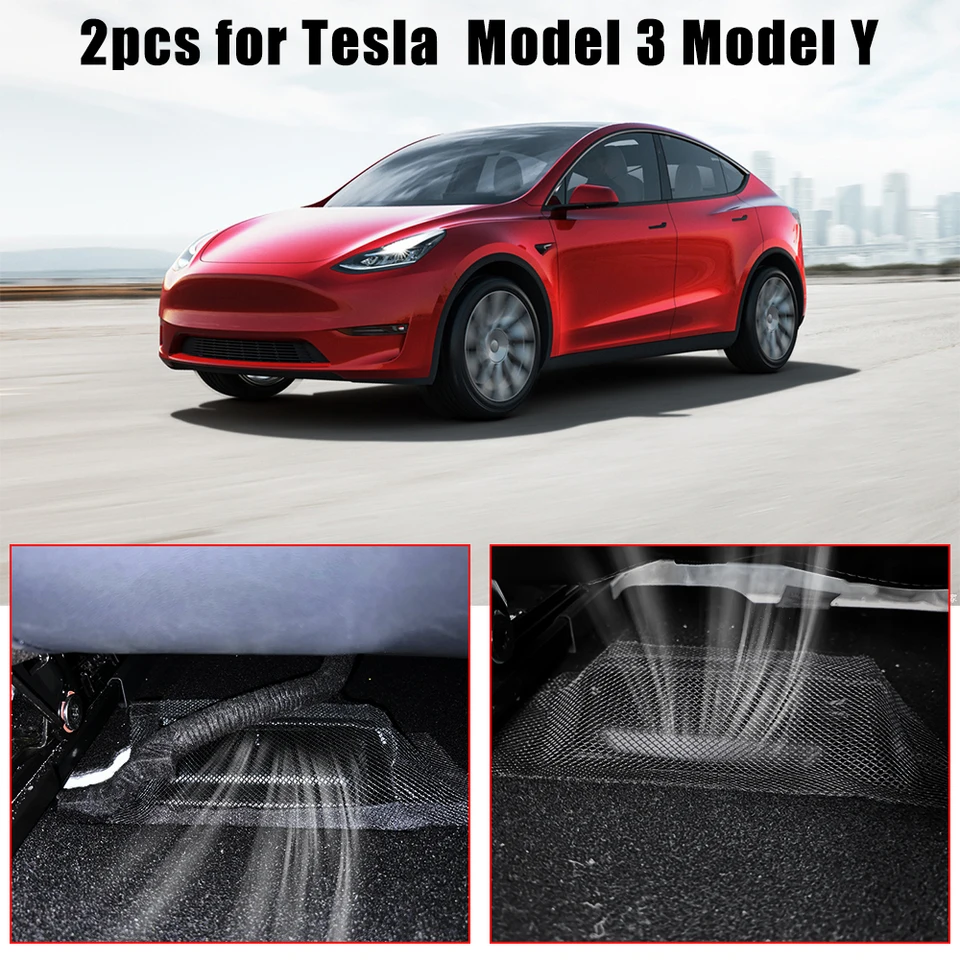 Pre Tesla Model 3 Model Y Vent Mesh Cover pod sedadlom Univerzálne anti-blokovanie kondicionéra automobilu Air Outlet 1 pár pár