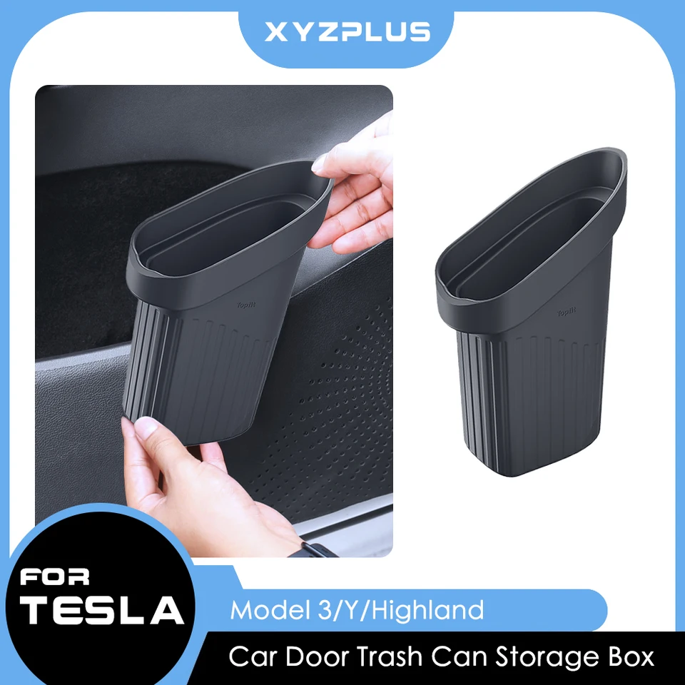 Pre Tesla Model 3 Y Model 3 Highland Car Trash Can Silikone Storage Box Vodotesný odpad