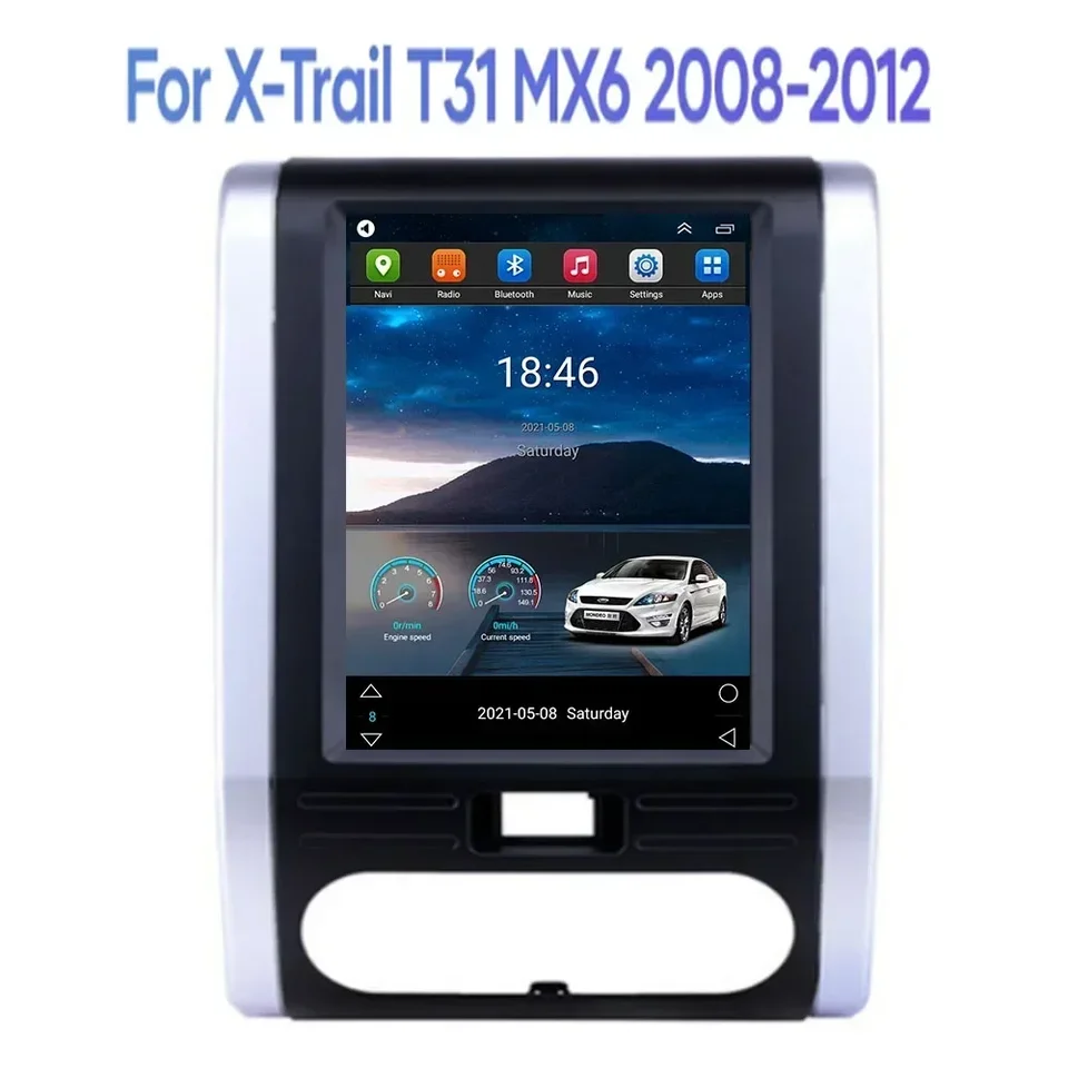 Pre Tesla Style 2 Din Android 13 Car Radio pre Nissan X-Trail T31 MX6 2008-2012 multimediálny videozáznam GPS Stereo RDS CarPlay