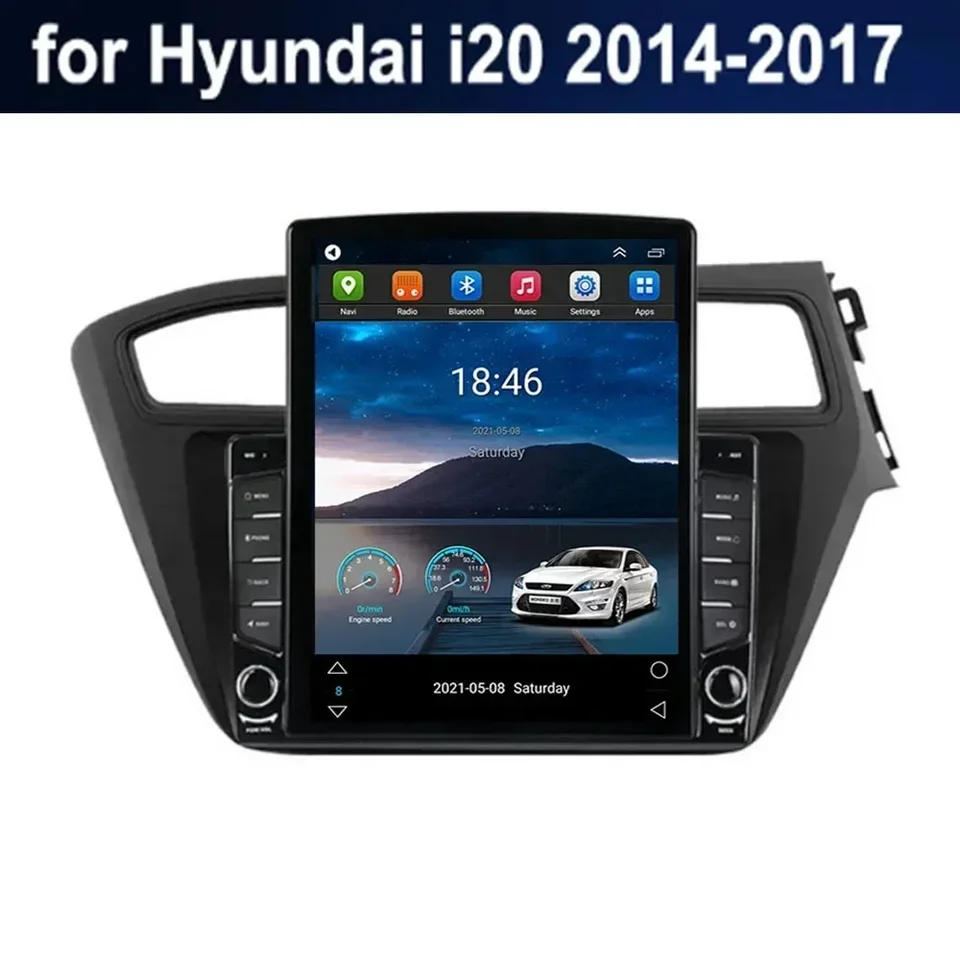 Pre Tesla Style 2Din Android 13 Car Radio pre Hyundai I20 2014-2035 Multimedia video prehrávač GPS Stereo Carplay DSP RDS Camera