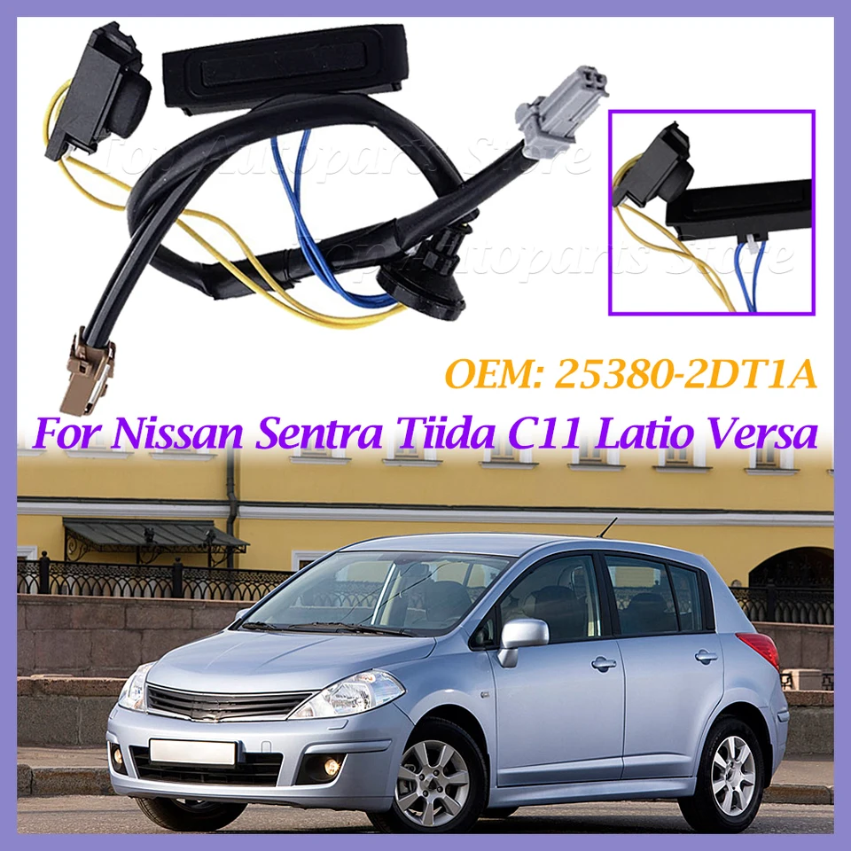 Pre TIIDA C11 Hatchback 2005-2011 Tlačidlo LICK TRUNK TRUNK LOCK pre Nissan Sentra Tiida C11 Latio Versa 25380-2DT1A