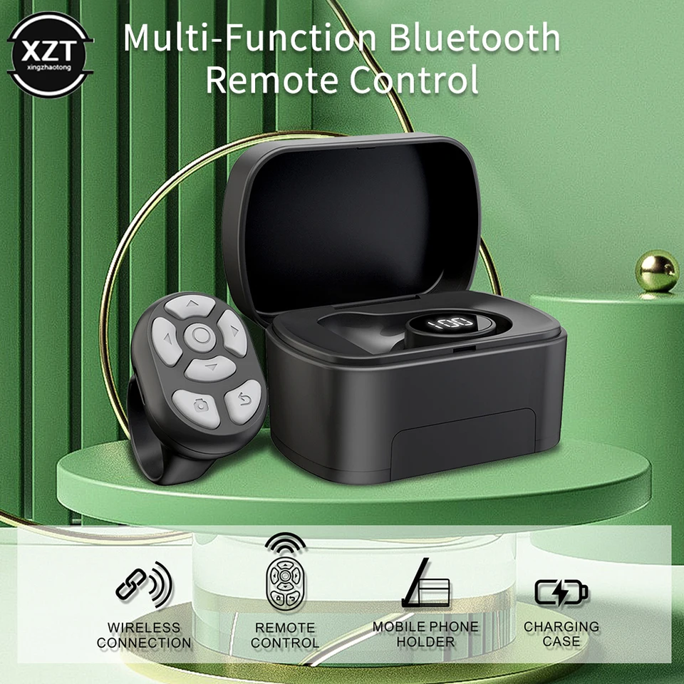 Pre Tiktok Ring Bluetooth kompatibilný diaľkový ovládací prvok prsty selfie selfie video ovládač Automatické prezeranie stránok Prehliadanie pre telefón pre telefón
