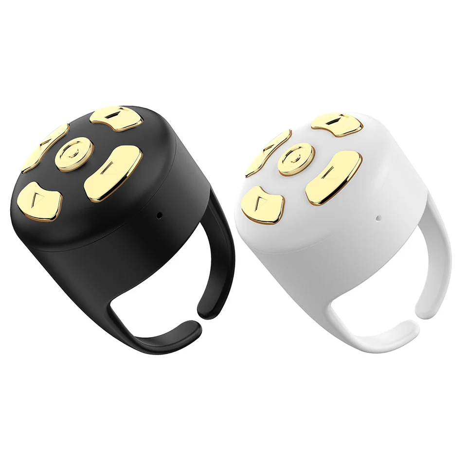 Pre Tiktok Scrolling Ring Ring diaľkové ovládanie Bluetooth kompatibilný 5.0 Ovládač fotoaparátu s diaľkovým selfie selfie selfie pre iPhone xiaomi