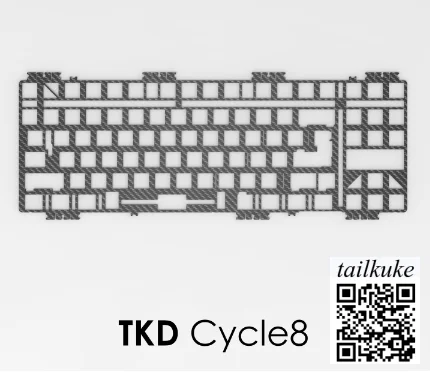 Pre TKD-Cycle8 Prispôsobená mechanická klávesnica PP PC FR4 Hliníková doska na polohovanie uhlíkových vlákien