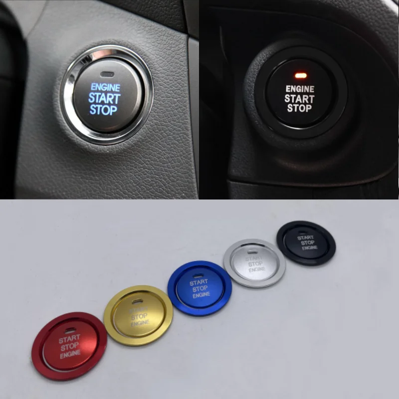 Pre Toyota 2006 2007 2012 2016 odhada Tarago Previa Car Engine Start One-Button Štart zapaľovací spínač gombíka dekoratívna nálepka