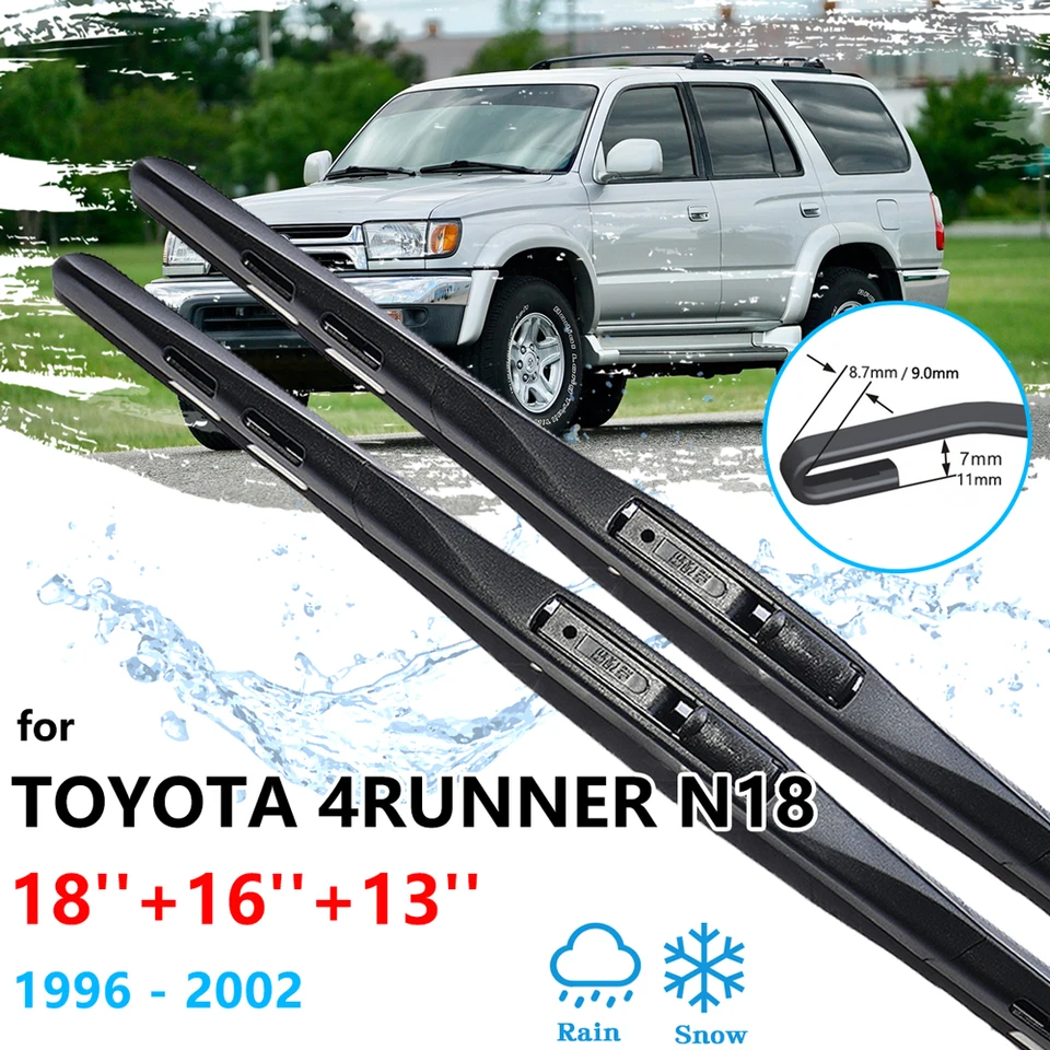 Pre Toyota 4Runner Hilux Surf SW4 N18 MK3 1996 ~ 2002 Čepele predného zadného stierača Nastavené späť čistiace diely Hatchback Hatchback