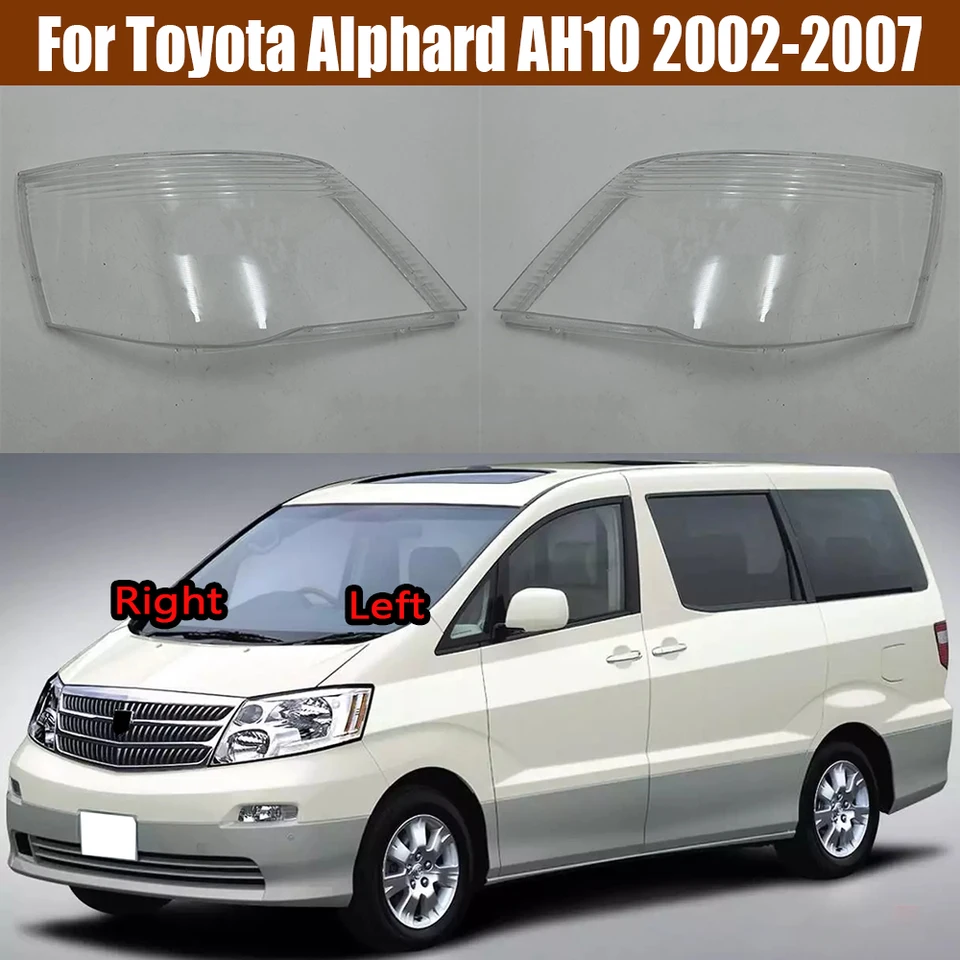 Pre Toyota Alphard AH10 2002 ~ 2007 Transparentné svetlomet shell lampa lampa lampa odtieňový kryt svetlometového krytu Pôvodná tienidlá