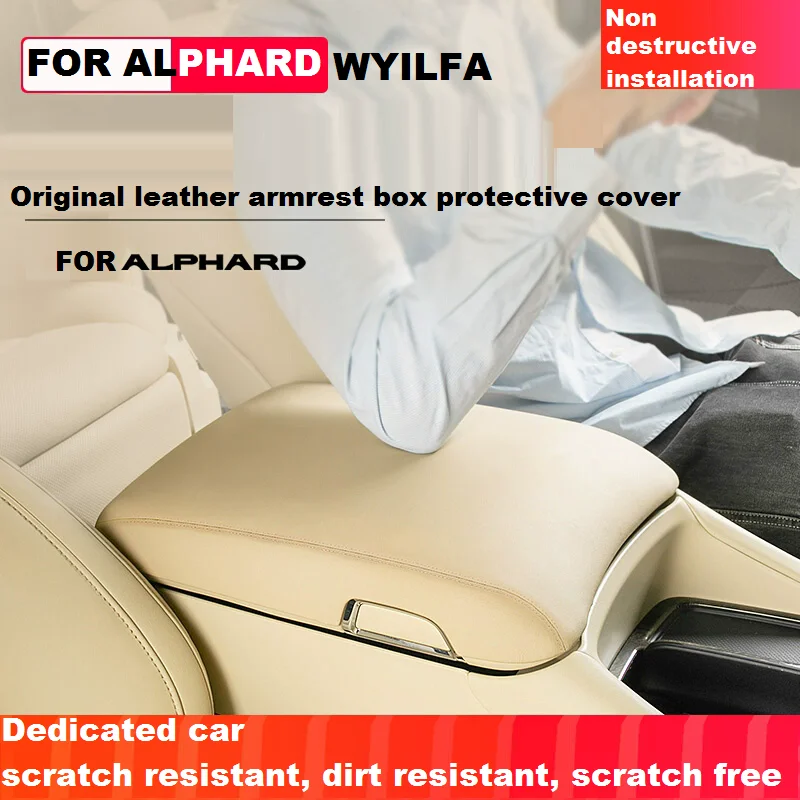 Pre Toyota Alphard VellFire 40 Series 2015 2024 Center Cover lakťovej opierky proti škrabaniu vankúšovú koženú konzolu lakťiek J0E5