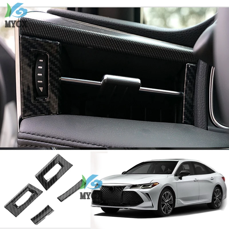 Pre Toyota Avalon 2019 20 uhlíkových vlákien vľavo vľavo klimatizačnú klimatizáciu Venter výstupný kryt Vnútorné doplnky