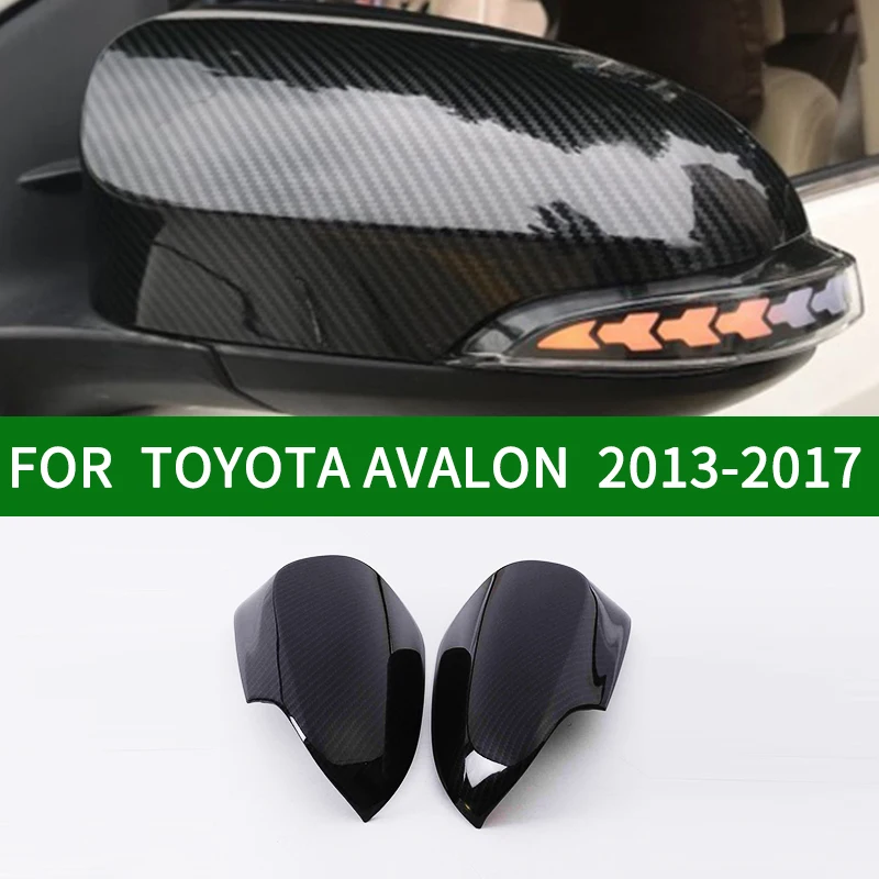 Pre Toyota Avalon XX40 2013-2017 Orezanie spätného zrkadla automobilu, obaly na bočné zákruty z čiernych uhlíkových vlákien na bočné zrkadlo 2014 2015 2016