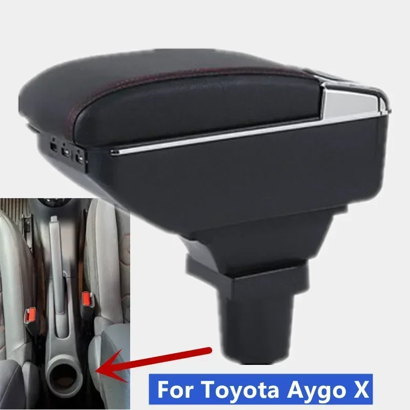 Pre toyota Aygo X lakťové krabičky pre Toyota Aygo x Car lakťová lakťová lakťová krabica Interiér Dodatočná dodatok s príslušenstvom USB