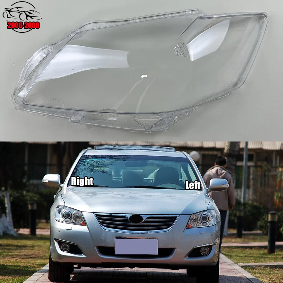 Pre Toyota Camry 2006 2007 2008 Trestlam orientačného krytu Svetlomet Shell Lampshade Pase Plexisklass Nahraďte pôvodný objektív