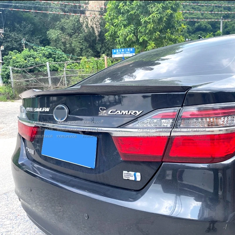 Pre Toyota Camry 2012 2013 2014 2015 M4 Style Skutočné uhlíkové vlákno kované uhlíkové auto zadné krídlo SPOILER Kit