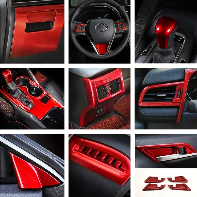 Pre Toyota Camry 2018 - 2022 Príslušenstvo LHD Centrálny ovládací panel Strip predný trojuholník Pilier kryt