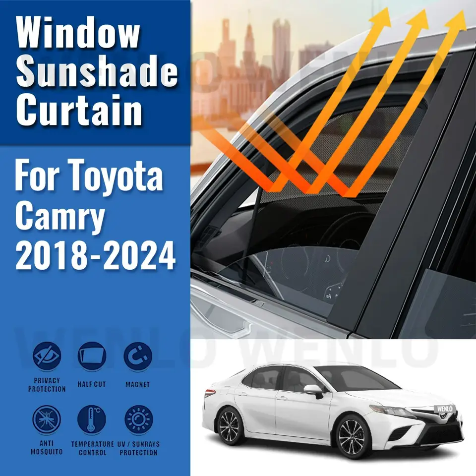 Pre Toyota Camry XV70 2018-2024 Car Sunshade predné predné príslušenstvo Černé sklo