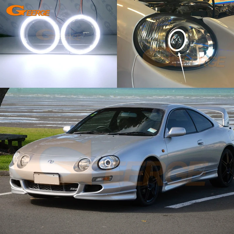 Pre Toyota Celica T20 1994 1995 1996 1997 1998 1998 1999 Kouki svetlomet Ultra Bright Cob Led Angel Eyes Kit Halo Rings Day Light