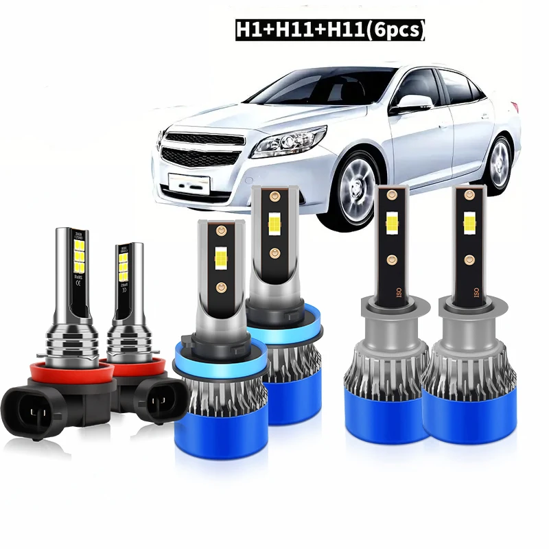 Pre Toyota Corolla 2005 2006 2007 2008 LED svetlomety Turbo High Low +Fog Light CSP Bulbs Plug & Play 12V Combo 6ks Konverzná súprava