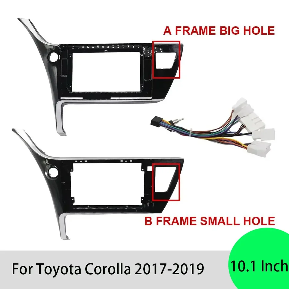 Pre Toyota Corolla 2017-2019 10,1 palca Radio Fascia Frame 2Din Inštalácia panelového panela Dashboard