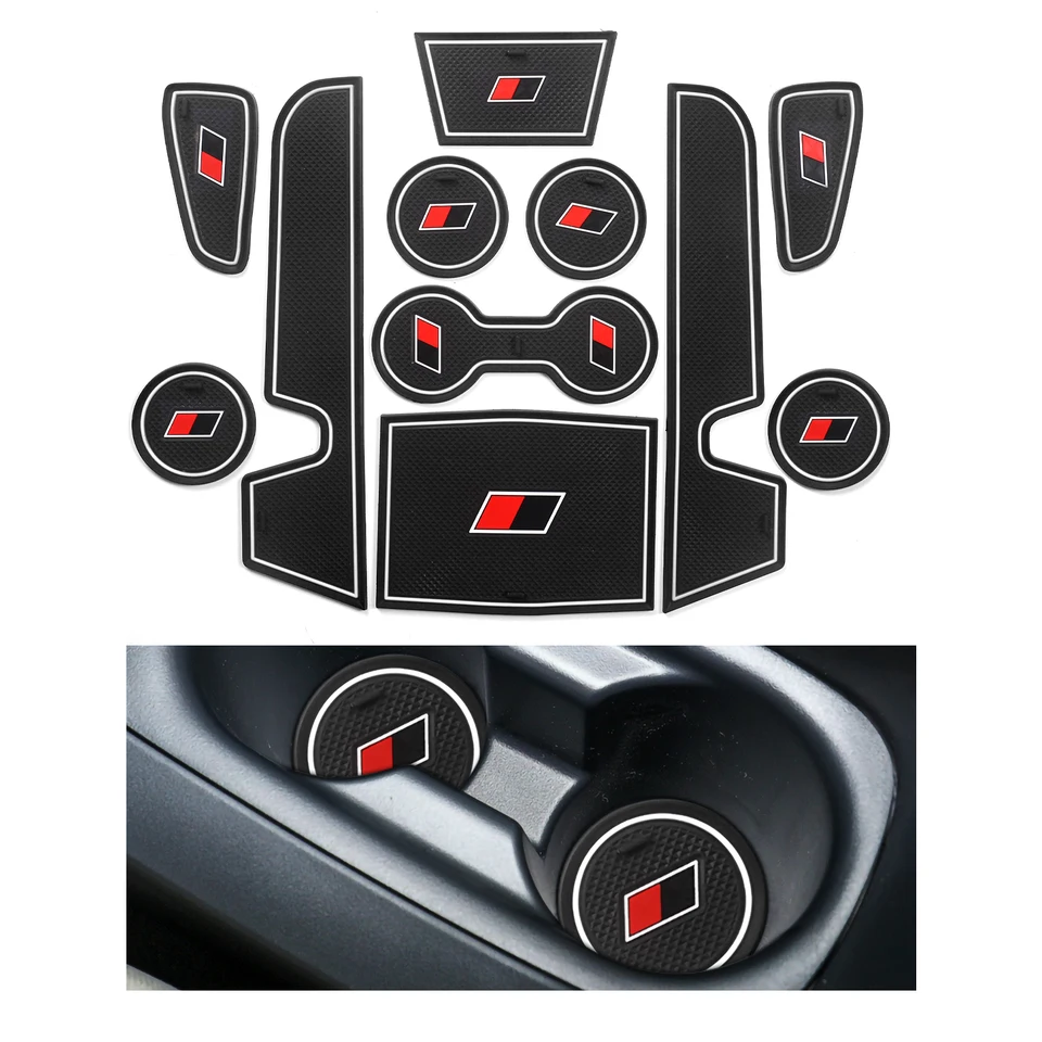 Pre Toyota Corolla 2019-2022 GR GATE Slot Cup Mat Mat Anti-Slip Door Groove Pad Doplnky Non-Slip Mats Coasters