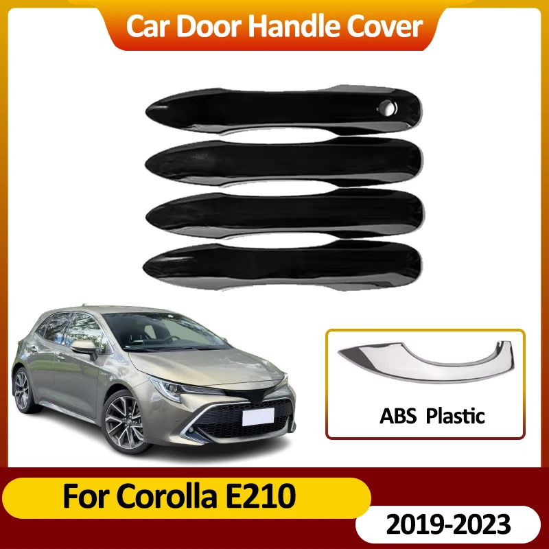 Pre Toyota Corolla E210 AURIS 2019 ~ 2023 2022 Čierne kryty rukoväte s rukoväťou Automatické exteriérové ​​škrabance odolné v oblasti automobilov