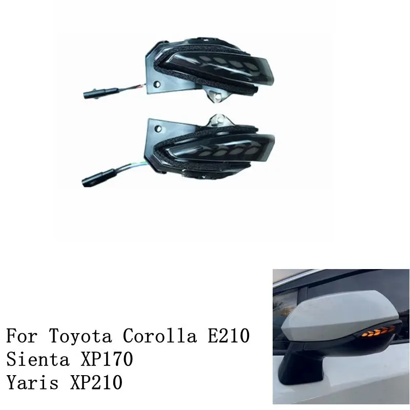 Pre Toyota Corolla Sport 2019 2020 2021 Sienta XP170 Yaris XP210 LED Dynamic Turn Signál Svetlo Zadné zrkadlo Sekvenciá