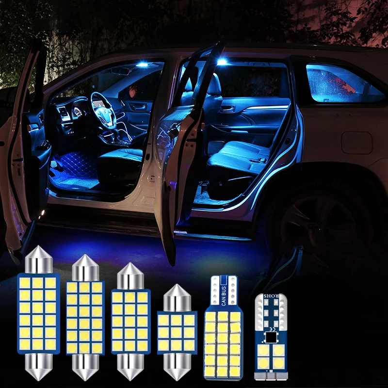 Pre Toyota Crown S200 2009 2010 2012 2012 2013 2014 8ks LED žiarovky LED žiarovky Light Reading Lamp Vanity Mirror Mirror Accessory