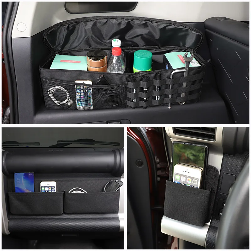 Pre Toyota FJ Cruiser 07-21 Oxford Cloth CAR TRUNK Storage Box Front Co-Pilot Storage Bag Organizátor Pocket Car Auto
