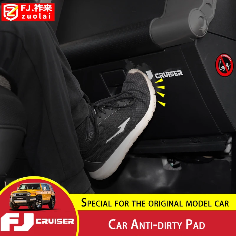 Pre Toyota FJ Cruiser Car Anti-Dirty Pad Console Bottom Anti-Kick Ochrana kožená nálepka Interiérové ​​dekorácie Príslušenstvo