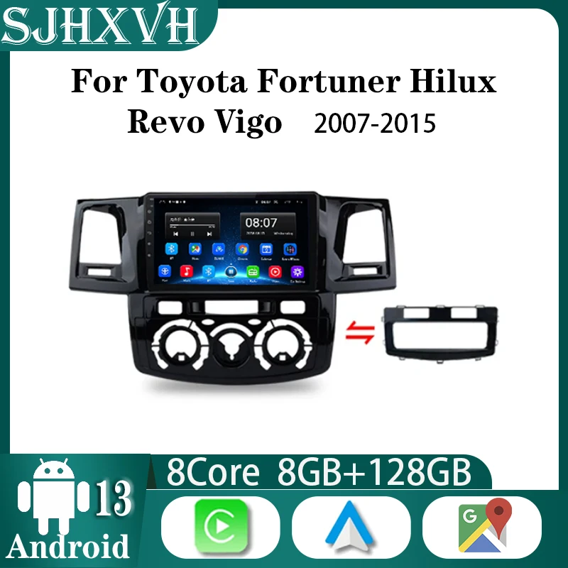 Pre Toyota Fortuner Hilux Revo Vigo 2007-2015 Multimediálny videozáznam Stereo GPS Android 13 2Din CarPlay Car Radio Radio